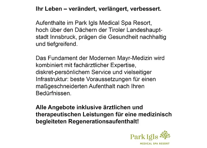 Resort Park Igls - Medical Spa